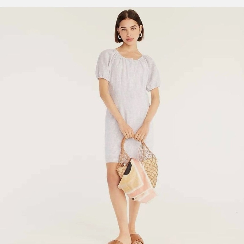J. Crew linen Gingham Dress